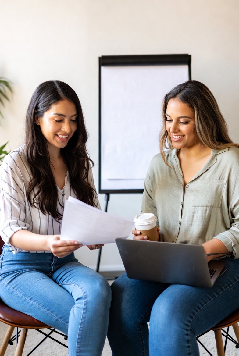 Job seeker preparing for an interview with guidance from a TalentOne.org career coach.