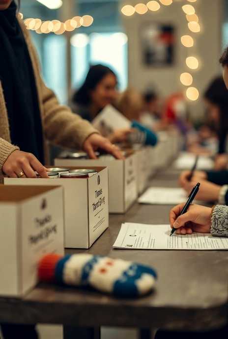 Warm Thanksgiving community moment in Rhode Island — volunteers and families sharing support